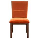 Zen Orange Velvet Side Chair, Set of 2 from Steve Silver - Luna Furniture