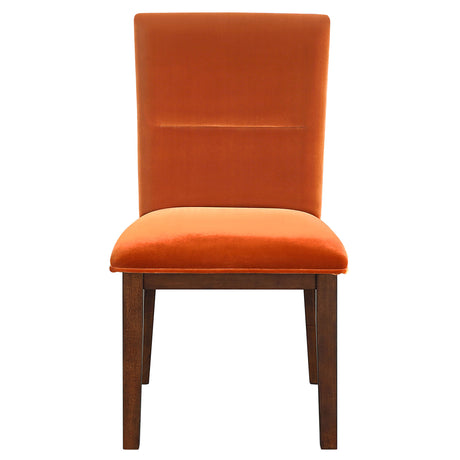 Zen Orange Velvet Side Chair, Set of 2 from Steve Silver - Luna Furniture