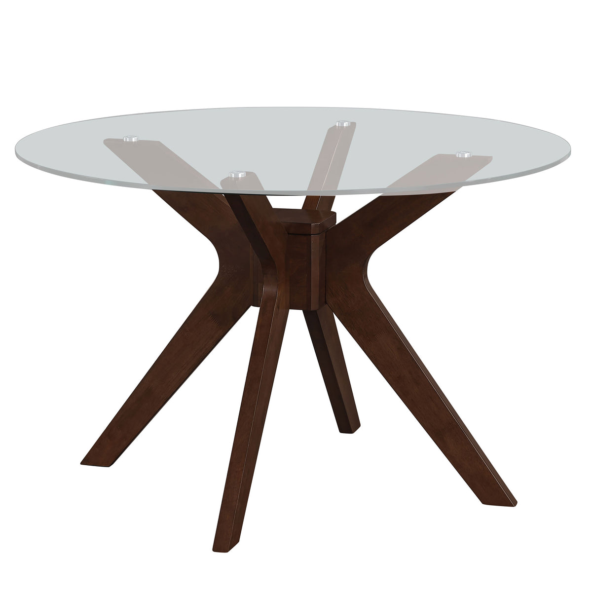 Zen Mocha/Brown Round Glass Top Dining Room Set from Steve Silver - Luna Furniture