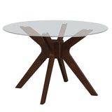 Zen Mocha/Brown Round Glass Top Dining Room Set from Steve Silver - Luna Furniture