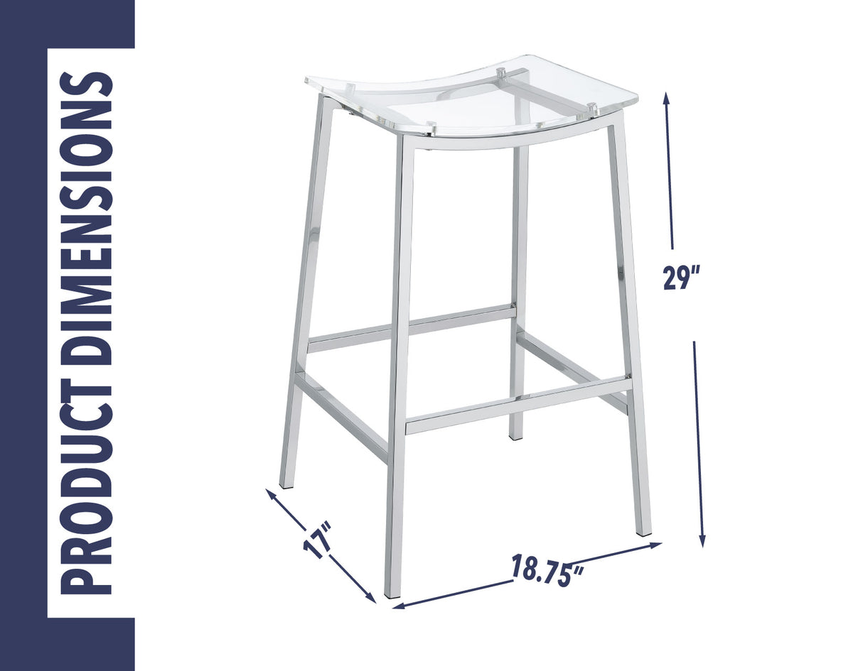 Zena White/Chrome 3-Piece Bar Set with LED lighting from Steve Silver - Luna Furniture