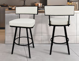 Zenon Black/White 30″ Bar Stool from Steve Silver - Luna Furniture
