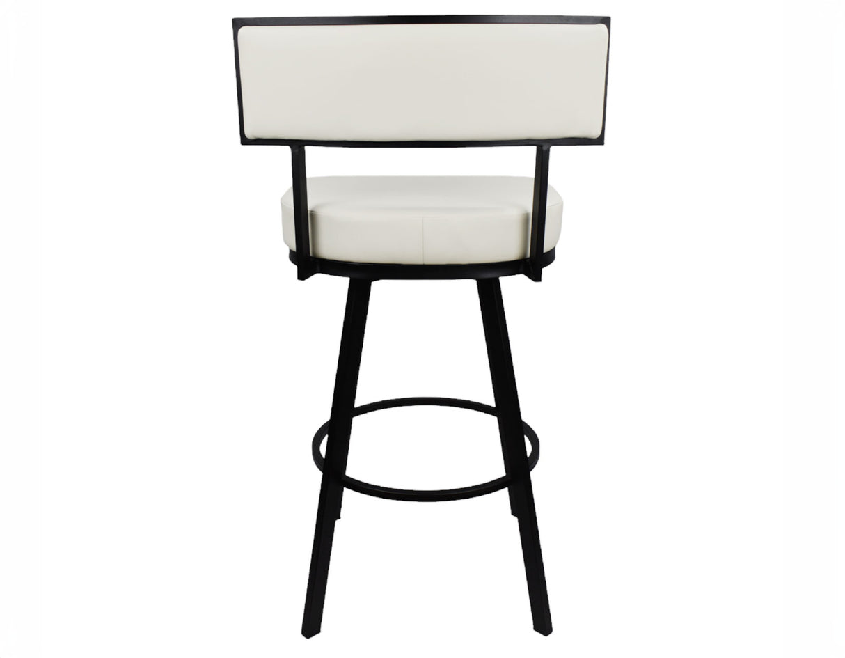 Zenon Black/White 30″ Bar Stool from Steve Silver - Luna Furniture