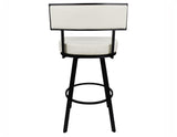Zenon Black/White 30″ Bar Stool from Steve Silver - Luna Furniture