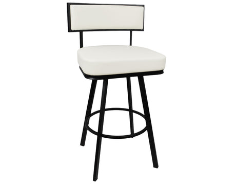 Zenon Black/White 30″ Bar Stool from Steve Silver - Luna Furniture