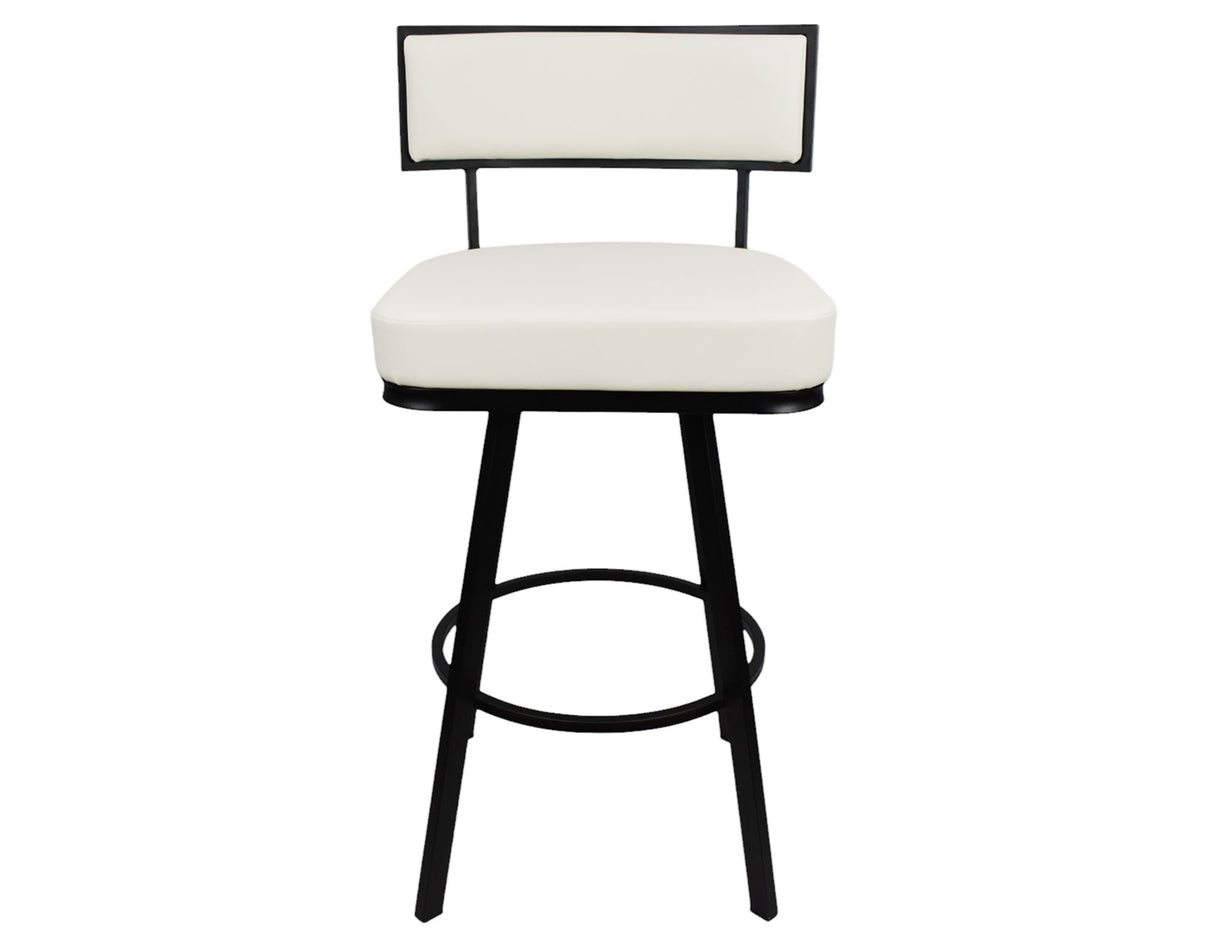 Zenon Black/White 30″ Bar Stool from Steve Silver - Luna Furniture