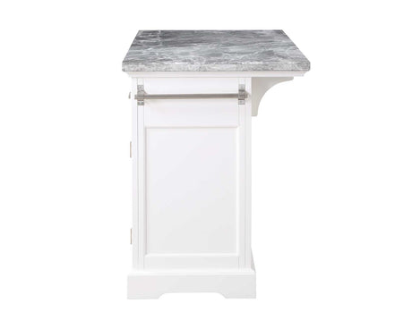 Zermatt 2-Piece Grey Marble Kitchen Island(Island, 2 Counter Stools) from Steve Silver - Luna Furniture