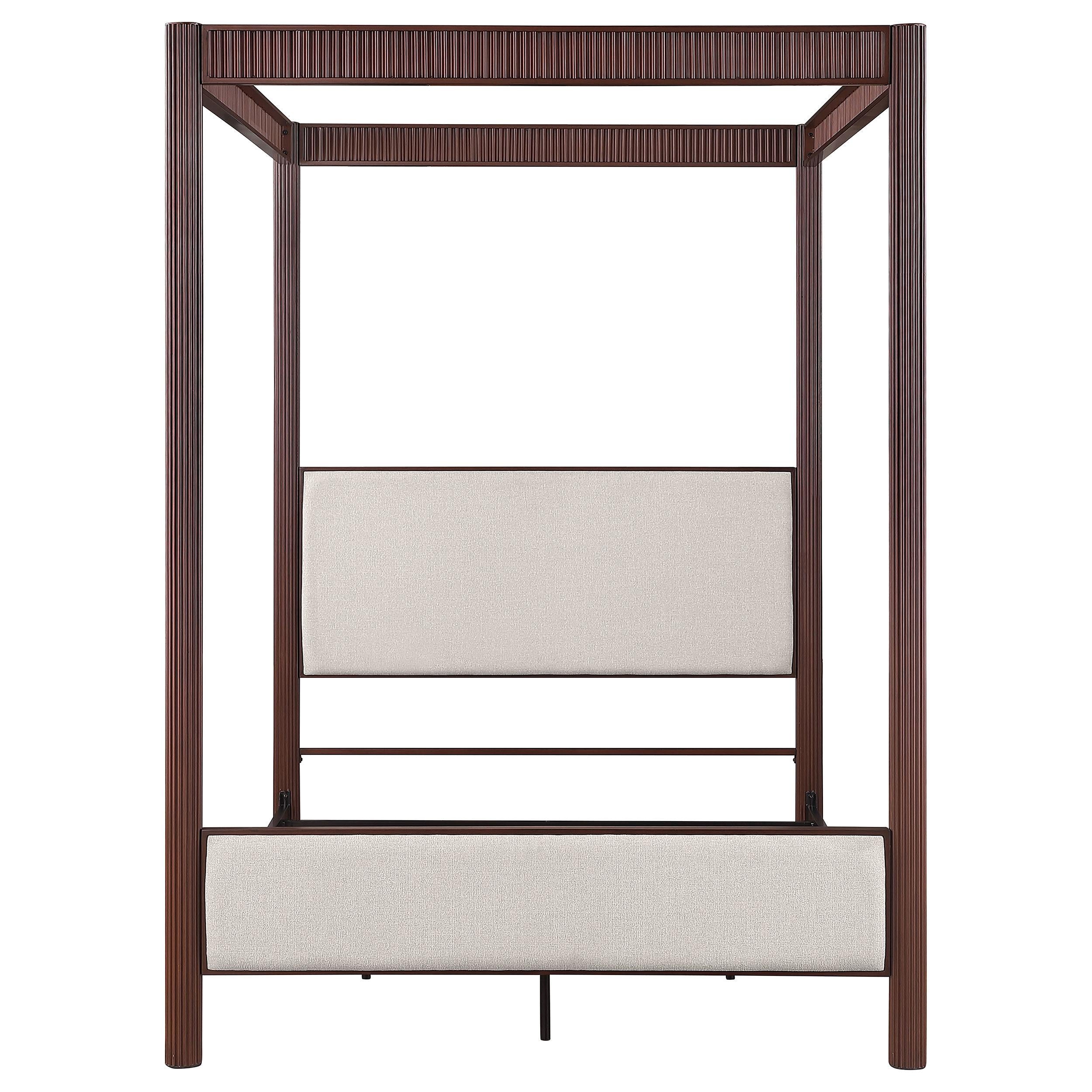 Coaster Zimmerleee Rust Brown 89-inch Metal Eastern King Canopy