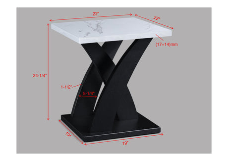 Zion White/Black 3-Piece Cocktail Set from Crown Mark - Luna Furniture