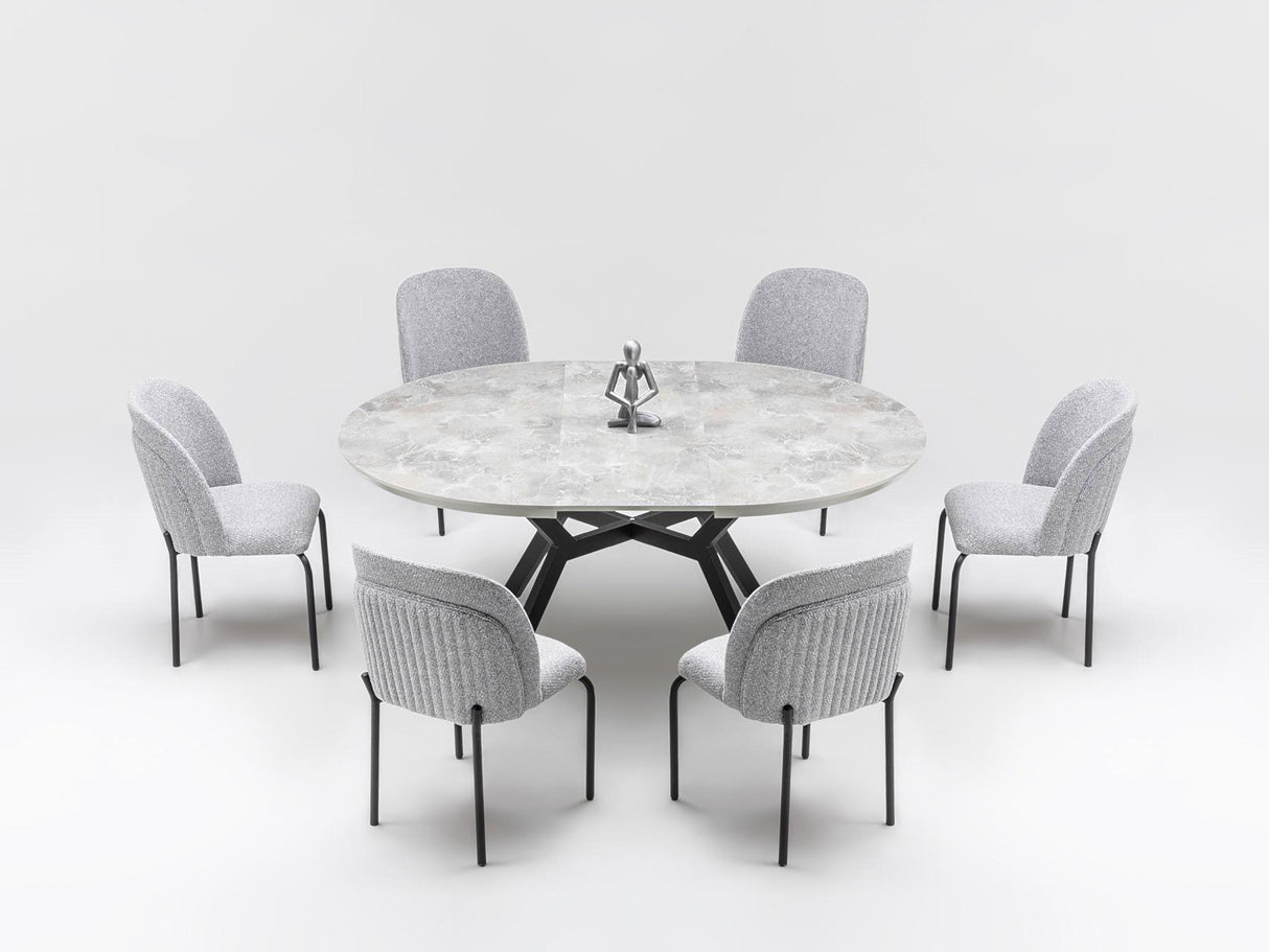 Zirkon Diningroom (Dining Table & 6 Dining Chair) from Furnia - Luna Furniture