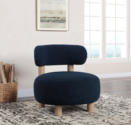 Zonie Blue Boucle Upholstered Barrel Back Accent Chair from Coaster - Luna Furniture