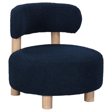 Zonie Blue Boucle Upholstered Barrel Back Accent Chair from Coaster - Luna Furniture
