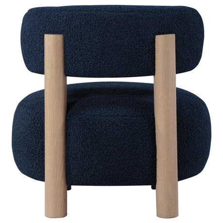 Zonie Blue Boucle Upholstered Barrel Back Accent Chair from Coaster - Luna Furniture
