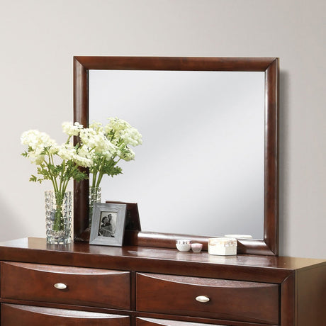 Zosimo Dark Cherry Mirror (Mirror Only) from Furniture of America - Luna Furniture