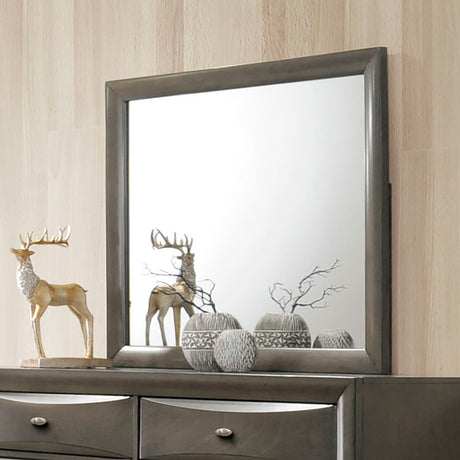 Zosimo Gray Mirror (Mirror Only) from Furniture of America - Luna Furniture