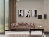 Zumrut 3-pieces (Sofa & Loveseat & Chair) Livingroom Set in Light Brown from Furnia - Luna Furniture