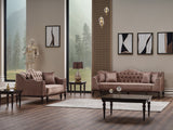 Zumrut 3-pieces (Sofa & Loveseat & Chair) Livingroom Set in Light Brown from Furnia - Luna Furniture