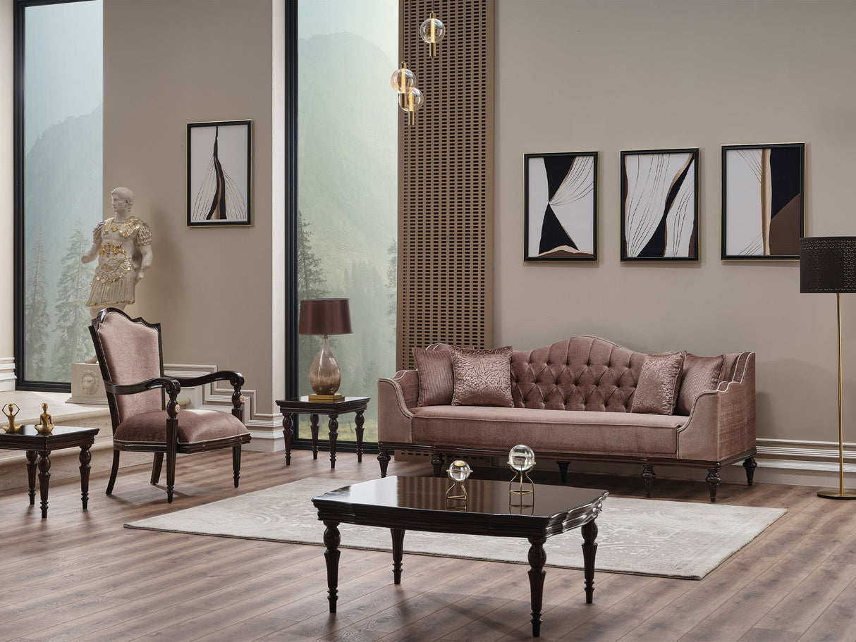 Zumrut Stationary Sofa in Light Brown from Furnia - Luna Furniture