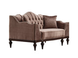 Zumrut Stationary Loveseat in Light Brown from Furnia - Luna Furniture