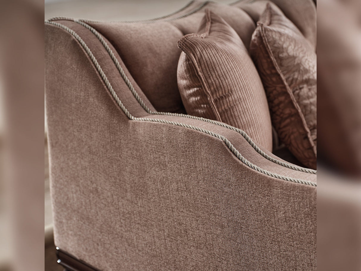 Zumrut Stationary Sofa in Light Brown from Furnia - Luna Furniture
