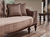 Zumrut 3-pieces (Sofa & Loveseat & Chair) Livingroom Set in Light Brown from Furnia - Luna Furniture