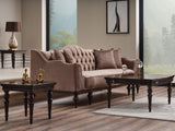 Zumrut Stationary Sofa in Light Brown from Furnia - Luna Furniture