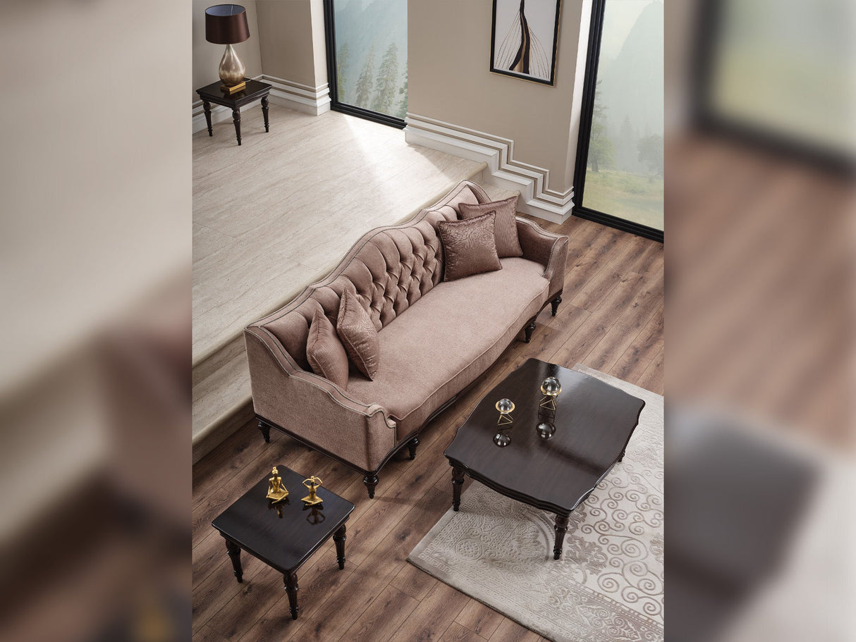 Zumrut 3-pieces (Sofa & Loveseat & Chair) Livingroom Set in Light Brown from Furnia - Luna Furniture