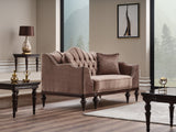 Zumrut Stationary Loveseat in Light Brown from Furnia - Luna Furniture