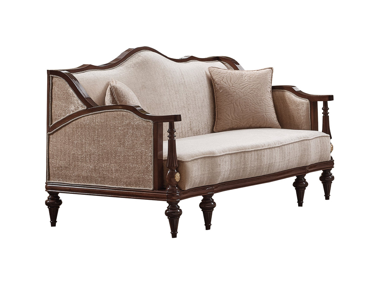 Zumrut Lux 3-pieces (Sofa & Loveseat & Chair) Livingroom Set in Beige from Furnia - Luna Furniture
