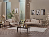 Zumrut Lux 3-pieces (Sofa & Loveseat & Chair) Livingroom Set in Beige from Furnia - Luna Furniture