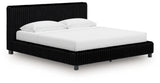 Zuraleus Black King Upholstered Bed from Ashley Furniture - Luna Furniture