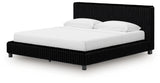 Zuraleus Black King Upholstered Bed from Ashley Furniture - Luna Furniture