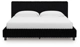 Zuraleus Black King Upholstered Bed from Ashley Furniture - Luna Furniture