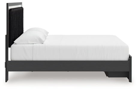 Zuraleus Black King Upholstered Panel Storage Bed from Ashley - Luna Furniture