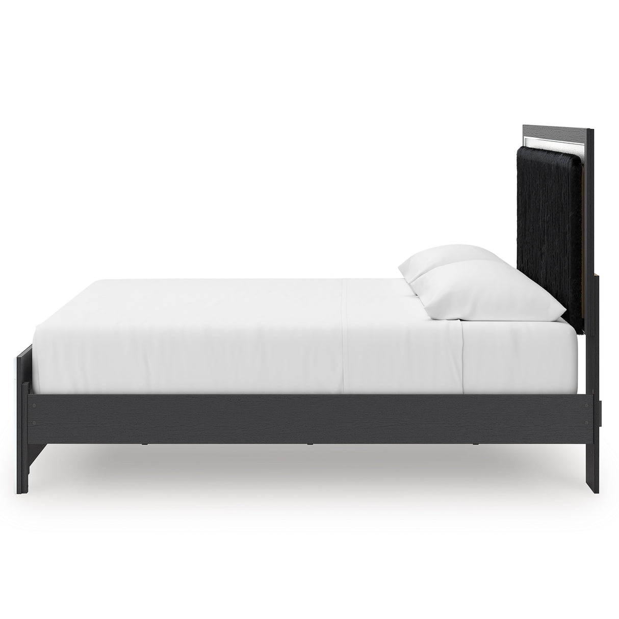 Zuraleus Black King Upholstered Platform Bed from Ashley Furniture - Luna Furniture