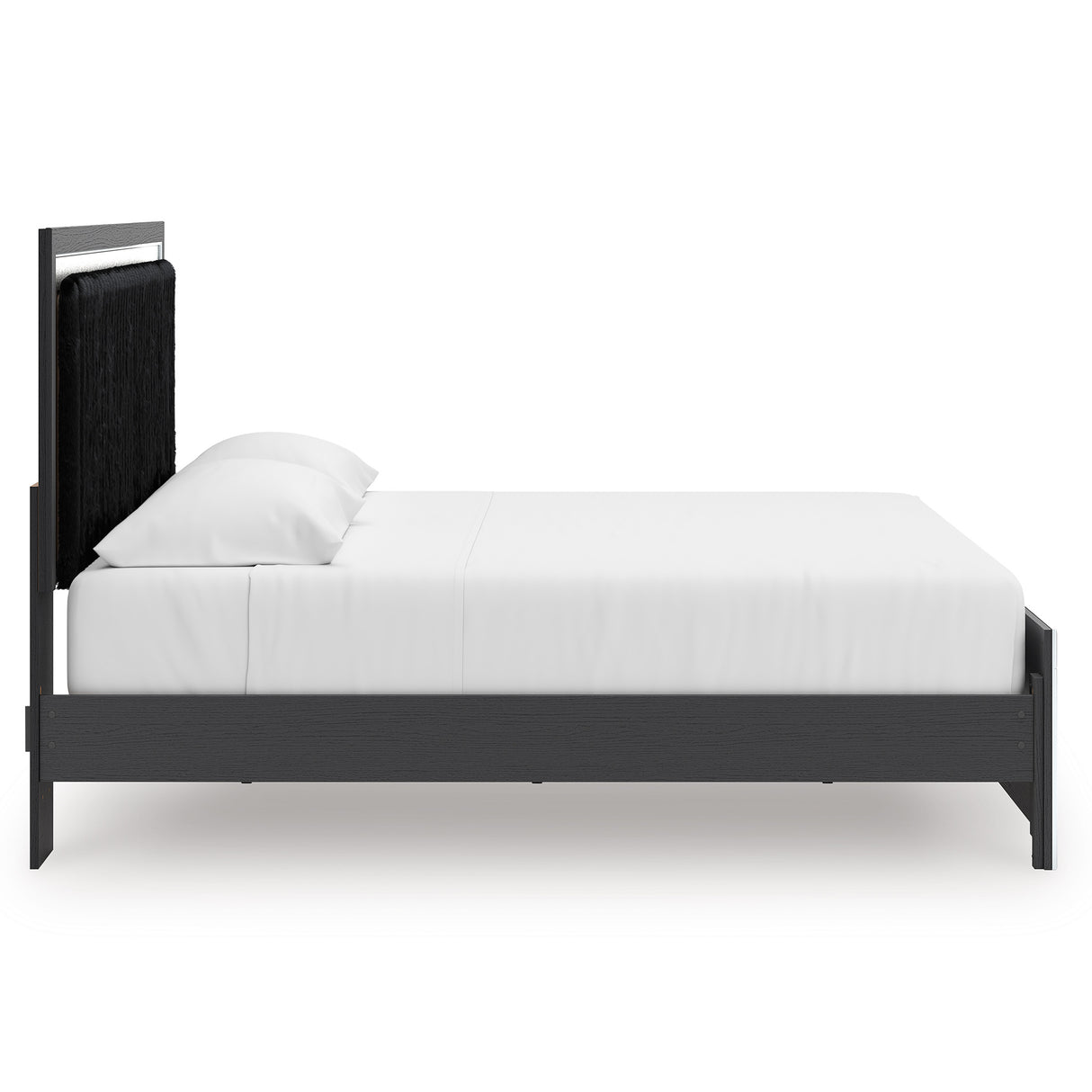 Zuraleus Black King Upholstered Platform Bed from Ashley Furniture - Luna Furniture
