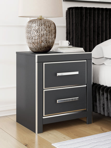 Zuraleus Black Nightstand from Ashley - Luna Furniture