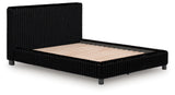 Zuraleus Black Queen Upholstered Bed from Ashley Furniture - Luna Furniture
