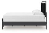 Zuraleus Black Queen Upholstered Panel Bed from Ashley Furniture - Luna Furniture