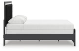 Zuraleus Black Queen Upholstered Panel Bed from Ashley Furniture - Luna Furniture