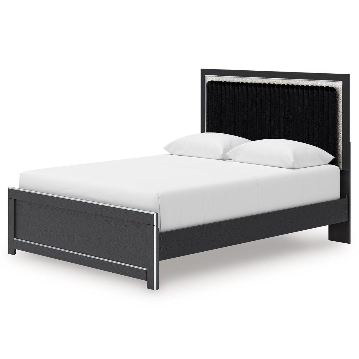 Zuraleus Black Queen Upholstered Platform Bed from Ashley Furniture - Luna Furniture