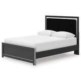 Zuraleus Black Queen Upholstered Platform Bed from Ashley Furniture - Luna Furniture