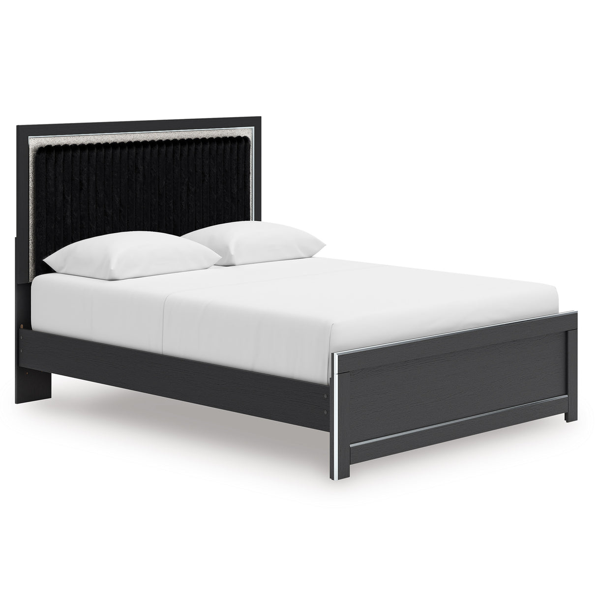 Zuraleus Black Queen Upholstered Platform Bed from Ashley Furniture - Luna Furniture
