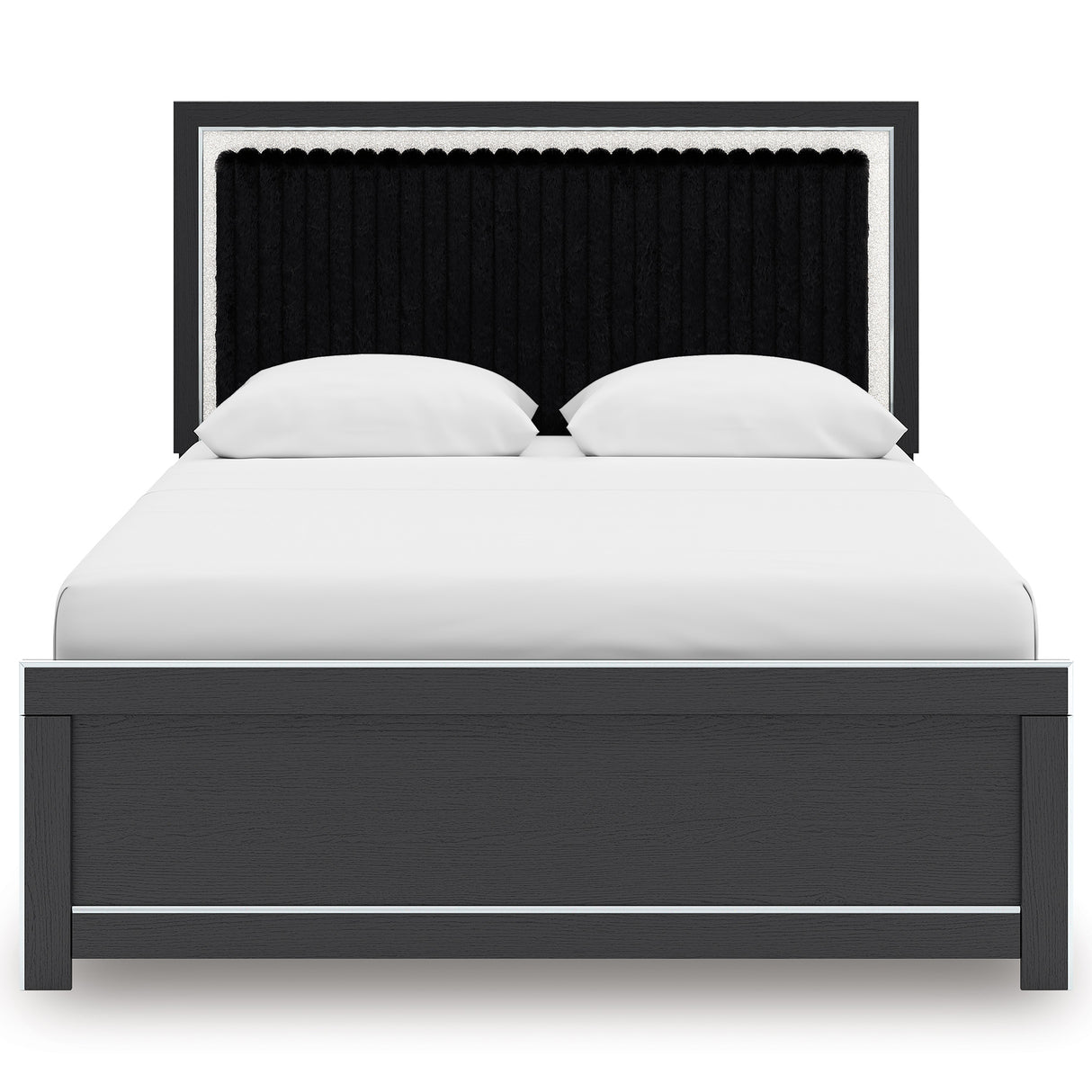 Zuraleus Black Queen Upholstered Platform Bed from Ashley Furniture - Luna Furniture