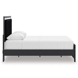 Zuraleus Black Queen Upholstered Platform Bed from Ashley Furniture - Luna Furniture