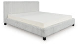 Zuraleus White King Upholstered Bed from Ashley Furniture - Luna Furniture