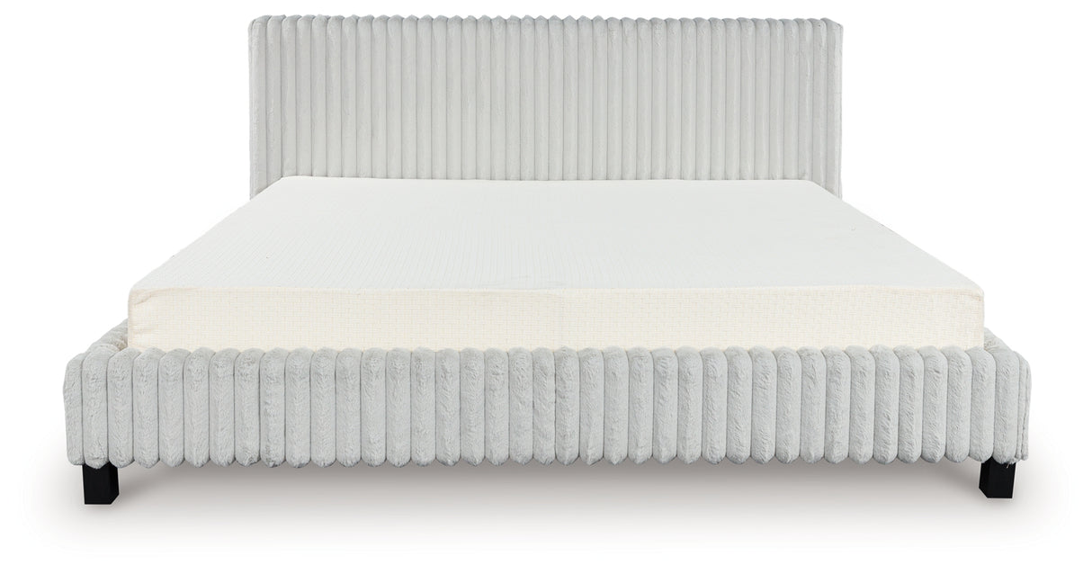 Zuraleus White King Upholstered Bed from Ashley Furniture - Luna Furniture