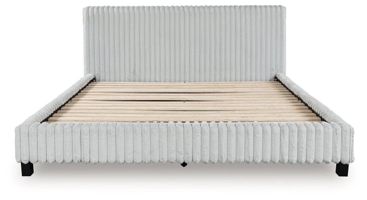 Zuraleus White King Upholstered Bed from Ashley Furniture - Luna Furniture
