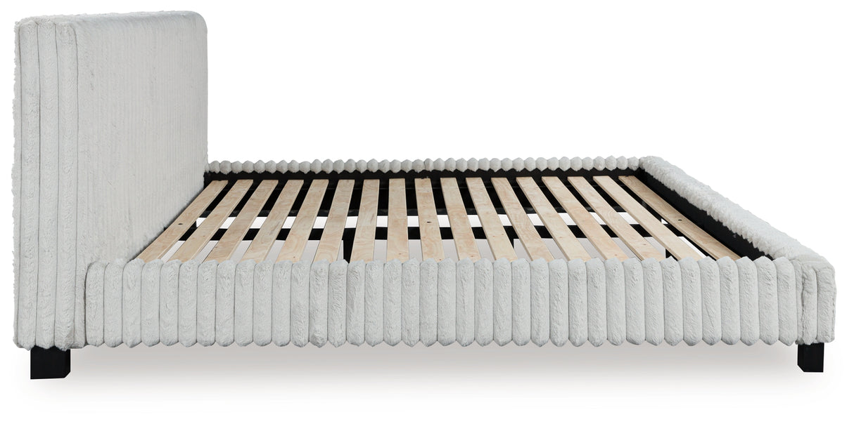 Zuraleus White King Upholstered Bed from Ashley Furniture - Luna Furniture