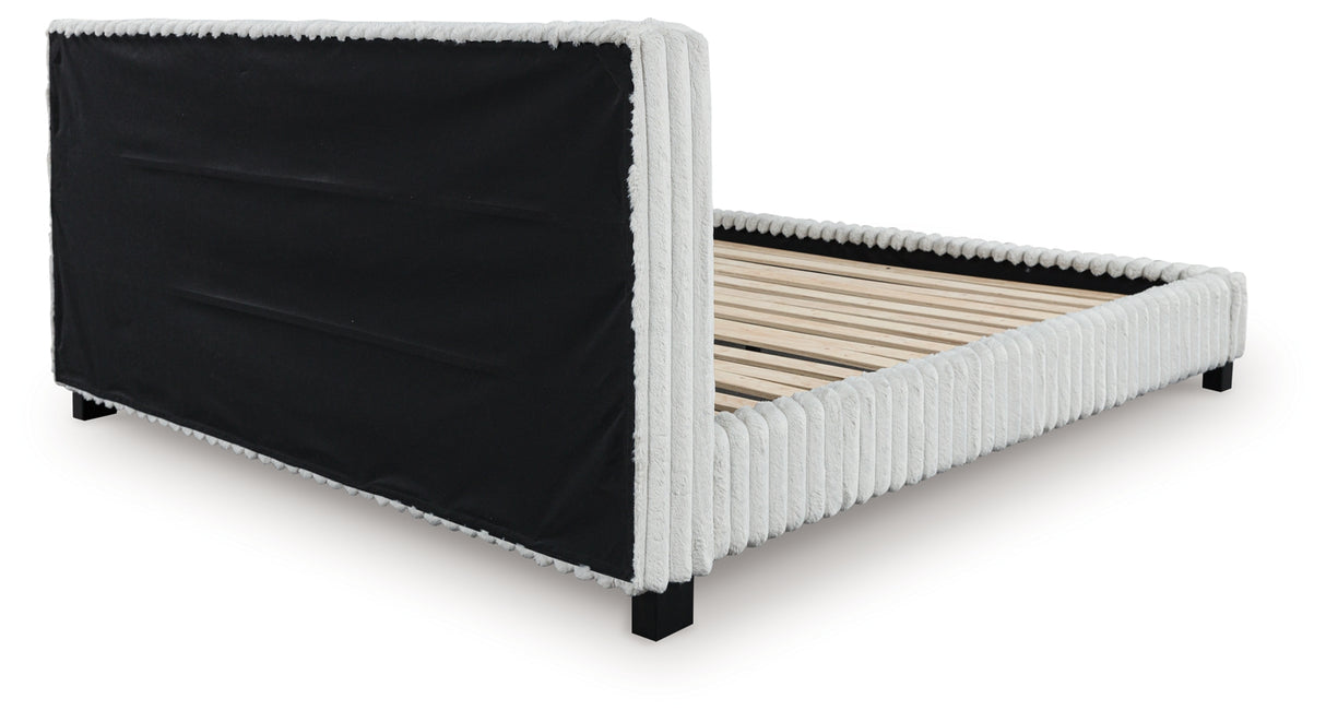 Zuraleus White King Upholstered Bed from Ashley Furniture - Luna Furniture